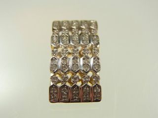 Schöner Diamant Anhänger 333 Gelbgold Weißgold Mit 55 Diamanten Ca 0,  25 Carat Bild