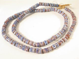 Alte Glasperlen Handelsperlen Awale Chevron Old Trade Beads Afrozip Bild