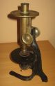 Antikes Messing Mikroskop Mit 360° Scheibe,  Sehr Groß,  über 2kg Schwer Für Labor Optiker Bild 3