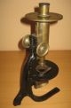 Antikes Messing Mikroskop Mit 360° Scheibe,  Sehr Groß,  über 2kg Schwer Für Labor Optiker Bild 4