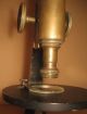 Antikes Messing Mikroskop Mit 360° Scheibe,  Sehr Groß,  über 2kg Schwer Für Labor Optiker Bild 6