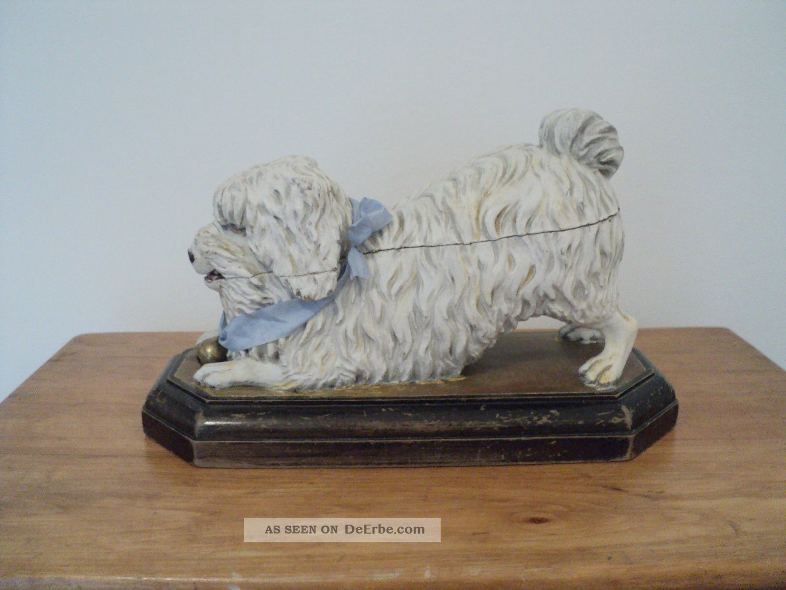 Knurrender Hund Als Raffiniertes Versteck Holz Dose Um 1870