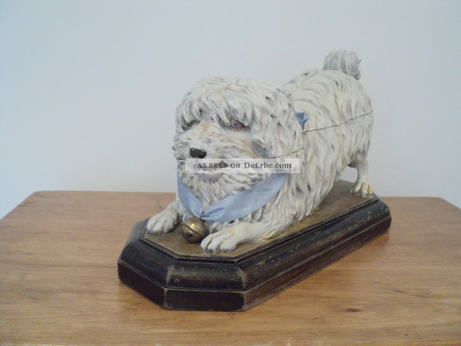 Knurrender Hund Als Raffiniertes Versteck Holz Dose Um 1870