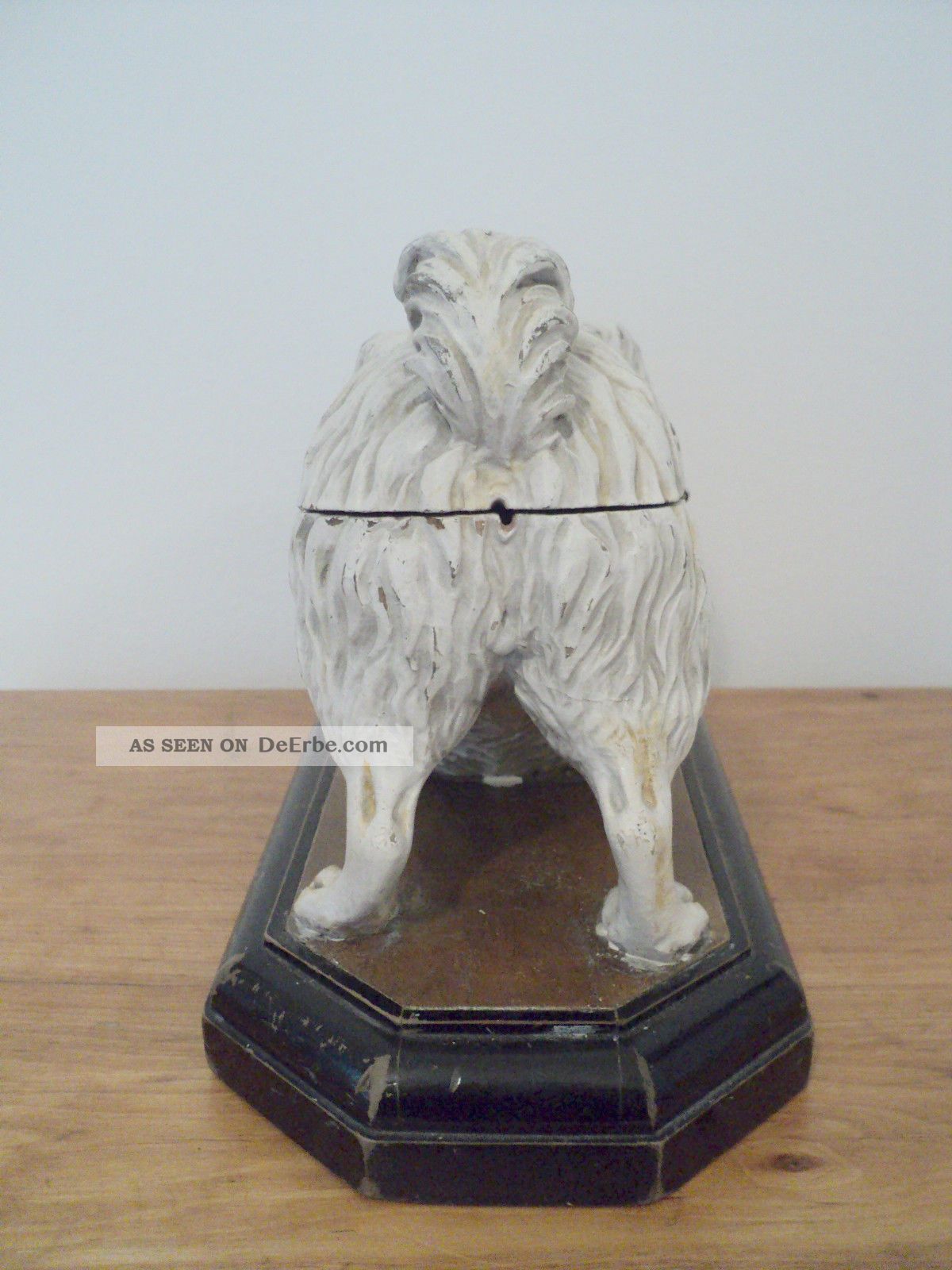 Knurrender Hund Als Raffiniertes Versteck Holz Dose Um 1870