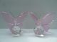 2 Glasfiguren Figur Schmetterlinge Pink Kristallkugel Kristall Geschliffen Glas & Kristall Bild 1
