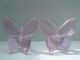 2 Glasfiguren Figur Schmetterlinge Pink Kristallkugel Kristall Geschliffen Glas & Kristall Bild 2