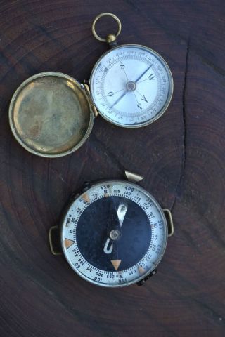 2 Stück Taschen Kompass Alt Retro Steampunk Bild