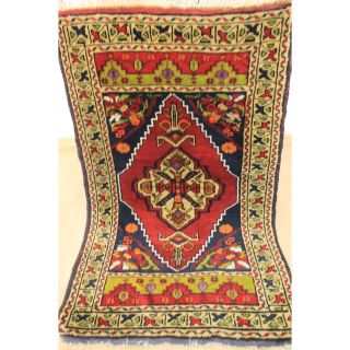 Antiker Feiner Handgeknüpfter Orient Teppich Old Anatol Yahali Rug 55x100cm Bild