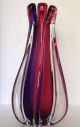 Top Murano Sommerso Vetreria Artistica Oball Rippen Zipfel Vase Signiert Etikett Glas & Kristall Bild 10