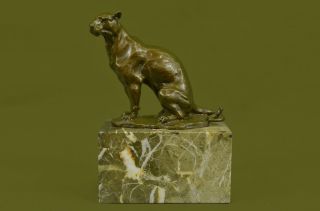 Bugatti Cougar Jaguar Puma Wild Life Bronze Skulptur Statue Figur Kunst Bild