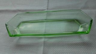 Ablageschale Kammschale.  Pressglas Grün.  Glasschale.  50er ?oder Art Déco ? Bild