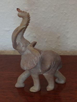 Elefant Elephant Speckstein Marmoriert Stone Skulptur Figur Afrikanische Kunst Bild