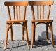 2 Zwei Alte Küchenstühle Kneipen Stuhl Stühle Bauhaus Art Deco Stil Holzstühle 1920-1949, Art Déco Bild 1