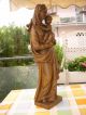 Grosse Holzfigur - Heiligenfigur - Madonna Mit Kind - Südtirol? - Geschnitzt - Deko - Holzarbeiten Bild 1
