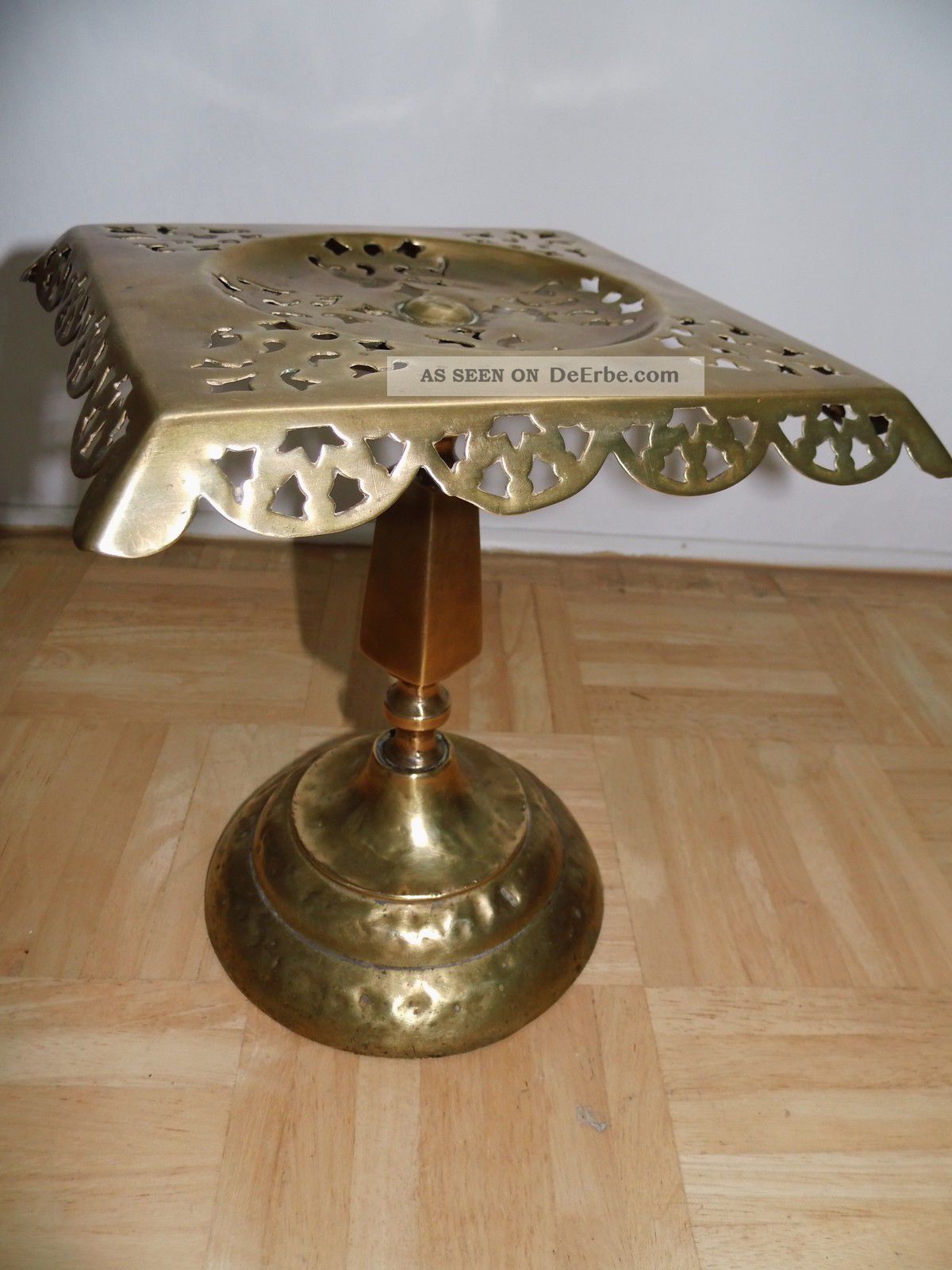 Sehr Alt Kirche Ständer Religiös ? Messing,  Antik Hostienständer ? 1700 - 1800 Kirchliches Gerät & Inventar Bild