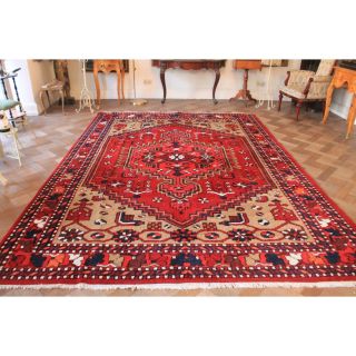 Schön Alter Handgeknüpfter Heriz Orientteppich Carpet Rug Tappeto Tapi 345x245cm Bild