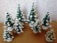 Konvolut Von 8 Kleinen Weihnachtsbäumen Mit Schnee,  Aus Dem Erzgebirge Ddr Objekte nach 1945 Bild 1