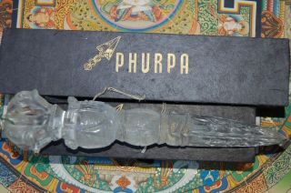 Bergkristall Phurba 394g Quarz Dolch Schamanen Nepal Bhutan Tibet Phurpa Bild