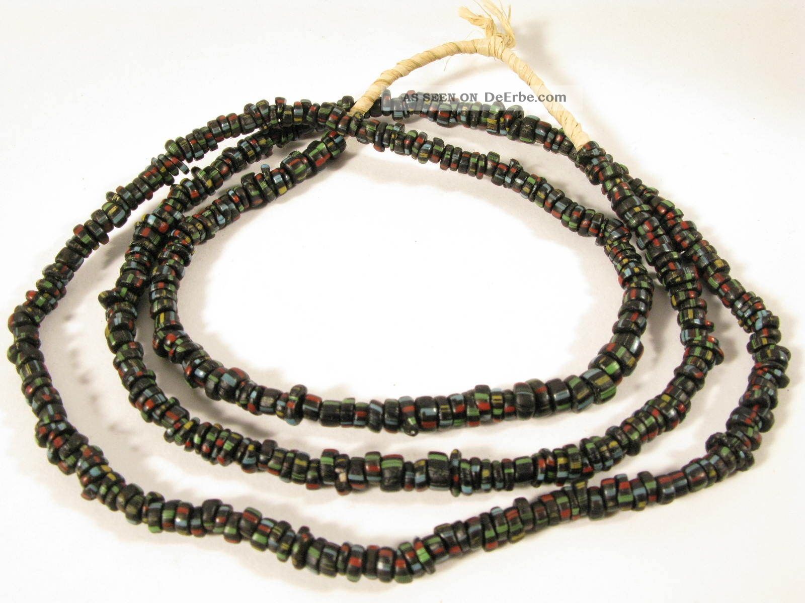 Alte Rare Striped Pound Beads Glasperlen Old Venetian Glass Trade Bead