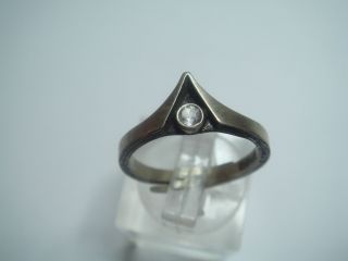 Vintage Ring Von Ninex Korut Oy Finnland Echt Silber 925 Mit Bergkristall 1970 Bild