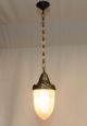 Um 1920 Art Deco Lampe Deckenlampe Pendelleuchte Messing Glas Top Antike Originale vor 1945 Bild 1