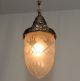 Um 1920 Art Deco Lampe Deckenlampe Pendelleuchte Messing Glas Top Antike Originale vor 1945 Bild 5