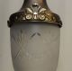 Um 1920 Art Deco Lampe Deckenlampe Pendelleuchte Messing Glas Top Antike Originale vor 1945 Bild 7