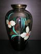 Rauchglas - Vase 29 Cm Handbemalt Blütendekor Goldrand Art - Deco Aus Nachlass 1920-1949, Art Déco Bild 1