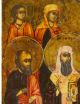 Patronats - Ikone Mit Apostel U A.  7 Heiligen,  Russl. ,  2.  H.  19.  Jh. ,  Zertifikat Ikonen Bild 1
