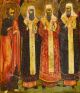 Patronats - Ikone Mit Apostel U A.  7 Heiligen,  Russl. ,  2.  H.  19.  Jh. ,  Zertifikat Ikonen Bild 5