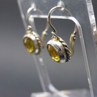 Ohrringe,  Silber 835,  Gelbe Steine,  Ungetragen,  Wie Abgebildet - - Ebayshop Bild
