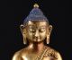Buddha Ratnasambhava.  Vergoldete / Gilded Statue.  (tibet) Entstehungszeit nach 1945 Bild 5