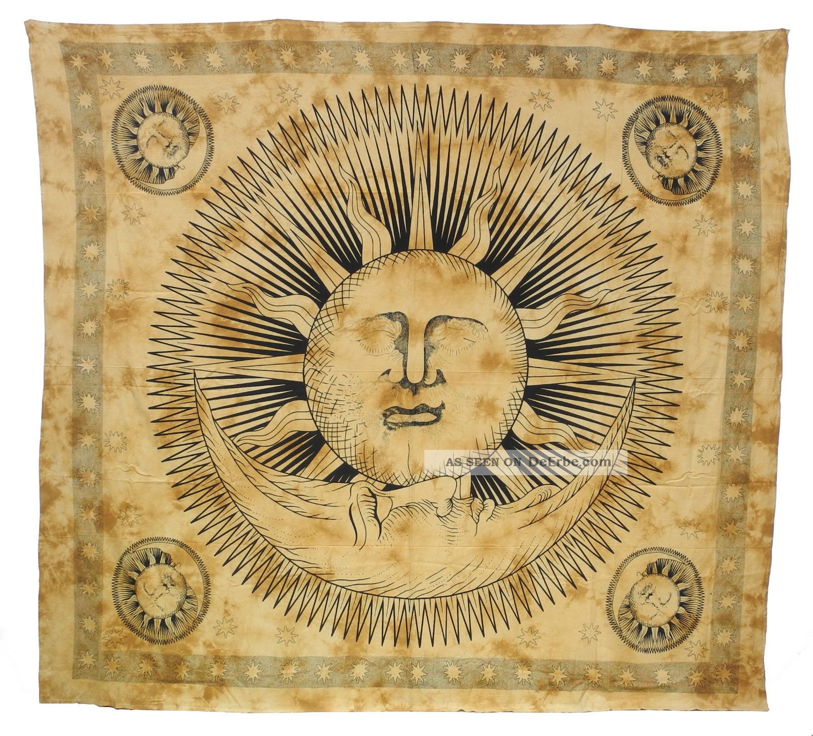 Tagesdecke Wandbehang Couch Überwurf Decke Sonne Mond Nr.  37 Entstehungszeit nach 1945 Bild