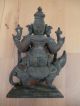 Alte,  Schwere Figur Aus Metall - Bronze ? Ganesha Auf Ratte Sitzend Asiatika: Indien & Himalaya Bild 9