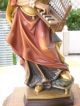 Holzfigur - Heiligenfigur - Frau Mit Orgel - Hl.  Cäcilia - Geschnitzt - Bunt - Südtirol - Holzarbeiten Bild 1