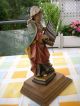Holzfigur - Heiligenfigur - Frau Mit Orgel - Hl.  Cäcilia - Geschnitzt - Bunt - Südtirol - Holzarbeiten Bild 5