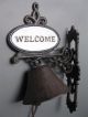 Große Glocke Türglocke Rustikal Door Bell Gusseisen Welcome Nostalgie- & Neuware Bild 2