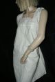Süßes Weißes Nostalgie Unterkleid Nachthemd Bestickt Baumwolle Spitze M/l Textilien & Weißwäsche Bild 1