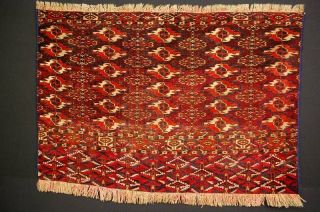 Antiker Türkmen Teppich Turcoman Turkmen Rug Ca: 93x60cm SammlerstÜck Bild
