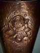 Antiker Kupfer - Blumen - Korb - Relief - Prägung - Rosen Für Trockenblumen Deko Kupfer Bild 6