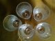 5 Weingläser,  Mundgeblasen,  Geschliffen Sammlerglas Bild 1