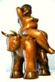 Dicke Frau Auf Stier Botero Signiert Bronzefigur Bronzeskulptur Bronze Figur Bronze Bild 1