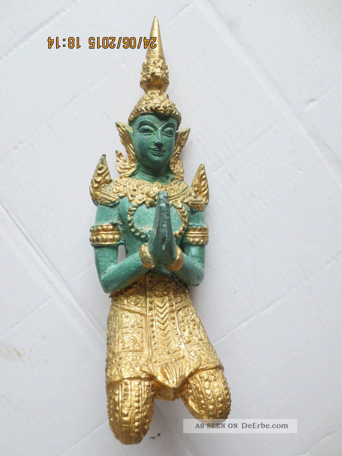 Feine Edle GÖttliche Skulptur Aus Bronze Oder Messing Gewicht 603 Gramm Asiatika: Indien & Himalaya Bild