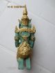 Feine Edle GÖttliche Skulptur Aus Bronze Oder Messing Gewicht 603 Gramm Asiatika: Indien & Himalaya Bild 1