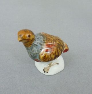 Meissen Vogel,  Miniatur Figur,  Wachtel ?,  1.  Wahl,  Höhe 2 Cm Bild