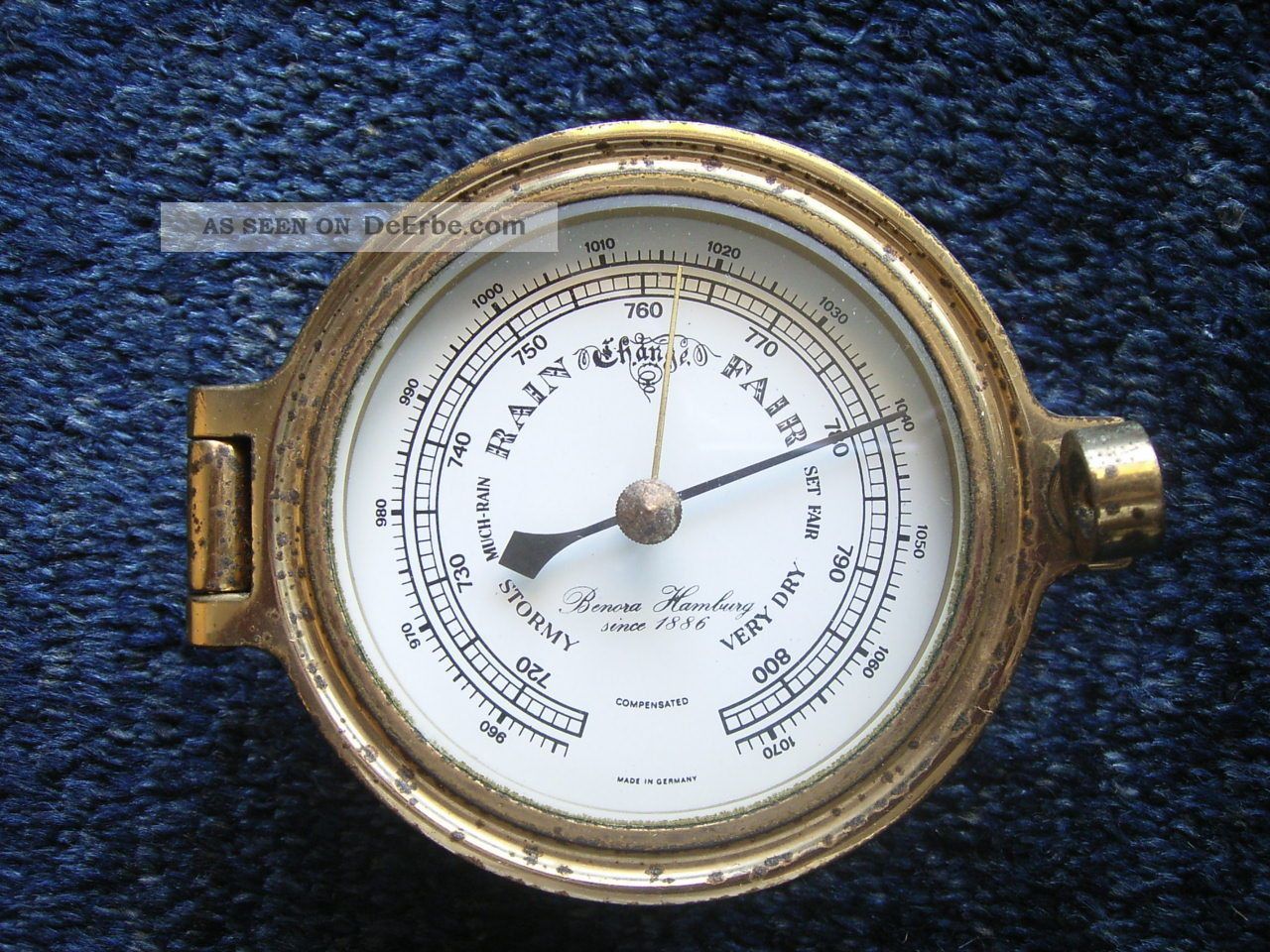 Konvolut Hygrometer Thermometer Rain Fair Meter Benora Hamburg Messing
