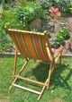 Alt Schoener Liegestuhl / Gartenliege / Sonnenliege / Deckchair Original, vor 1960 gefertigt Bild 2