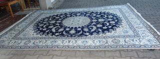 Perserteppich Nain Orientteppich Handgeknüpft Teppich 350 X 250 Mit Zertifikat Bild