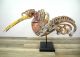 Schwan Vogel Holz Reier Vogel Asien Tierfigur Skulptur 75,  5cm Nr.  7398 Entstehungszeit nach 1945 Bild 2