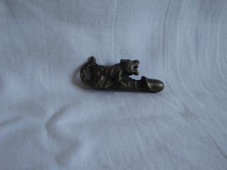 Selt.  Erotikfigur Brüllender Tieger Glücksbringer Aus Bronze Miniatur Bild